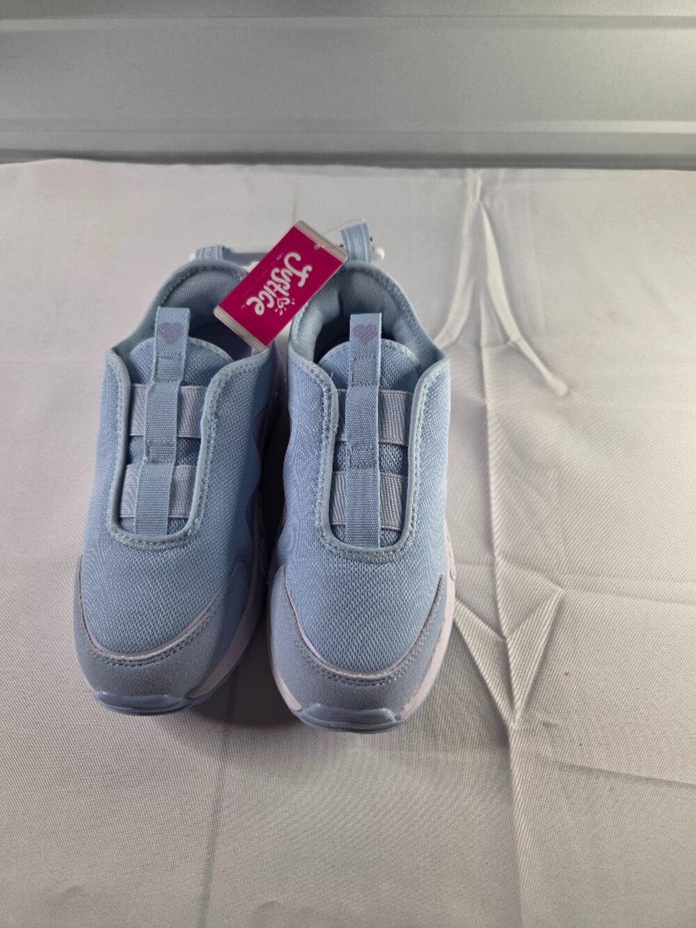 Justice Girls Slip On Athletic Sneakers Size 3 Light Blue Slip On Athletic Shoes